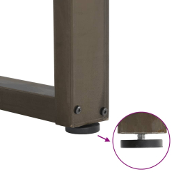 Nogi do stolika kawowego 2 szt. naturalna stal 60x(100-101) cm
