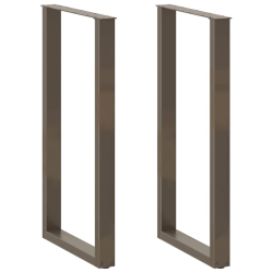 Nogi do stolika kawowego 2 szt. naturalna stal 60x(100-111) cm