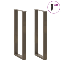 Nogi do stolika kawowego 2 szt. naturalna stal 50x(100-111) cm