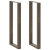 Nogi do stolika kawowego 2 szt. naturalna stal 50x(100-111) cm