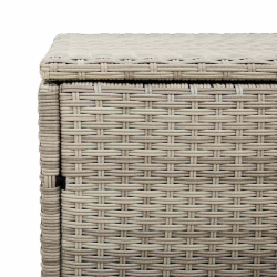 Skrzynia ogrodowa jasnoszara 220x50x58 cm polirattan