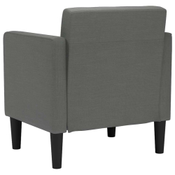 Sofa Fotel z Podłokietnikami Ciemnoszary 53 cm Tkanina