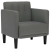 Sofa Fotel z Podłokietnikami Ciemnoszary 53 cm Tkanina