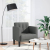 Sofa Fotel z Podłokietnikami Ciemnoszary 53 cm Tkanina