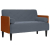 Sofa dwuosobowa z poduszkami wałkowymi Ciemnoszara 110 cm