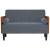 Sofa dwuosobowa z poduszkami wałkowymi Ciemnoszara 110 cm