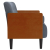 Sofa dwuosobowa z poduszkami wałkowymi Ciemnoszara 110 cm