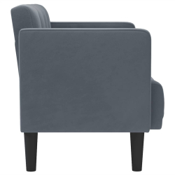 Sofa dwuosobowa Ciemnoszara 111 cm Aksamit