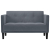 Sofa dwuosobowa Ciemnoszara 111 cm Aksamit