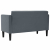 Sofa dwuosobowa Ciemnoszara 111 cm Aksamit