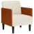 Sofa Fotel z Podłokietnikami Kremowy 55 cm Aksamit
