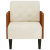 Sofa Fotel z Podłokietnikami Kremowy 55 cm Aksamit