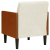 Sofa Fotel z Podłokietnikami Kremowy 55 cm Aksamit