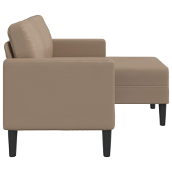 Sofa 2-osobowa z szezlongiem w kształcie litery L Cappuccino