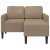 Sofa 2-osobowa z szezlongiem w kształcie litery L Cappuccino
