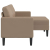 Sofa 2-osobowa z szezlongiem w kształcie litery L Cappuccino