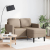 Sofa 2-osobowa z szezlongiem w kształcie litery L Cappuccino
