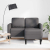 Sofa 2-osobowa z szezlongiem w kształcie litery L Szara 125 cm