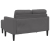 Sofa 2-osobowa z szezlongiem w kształcie litery L Szara 125 cm