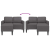 Sofa 2-osobowa z szezlongiem w kształcie litery L Szara 125 cm