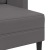 Sofa 2-osobowa z szezlongiem w kształcie litery L Szara 125 cm