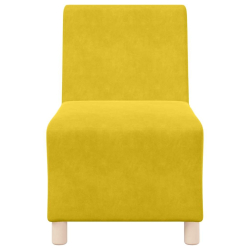 Sofa Fotel Żółty 55 cm Aksamit