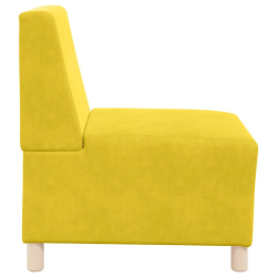 Sofa Fotel Żółty 55 cm Aksamit