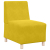 Sofa Fotel Żółty 55 cm Aksamit