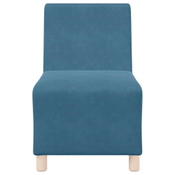 Sofa Fotel Niebieski 55 cm Aksamit