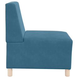 Sofa Fotel Niebieski 55 cm Aksamit
