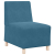 Sofa Fotel Niebieski 55 cm Aksamit