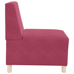 Sofa Fotel Wino Czerwone 55 cm Aksamit