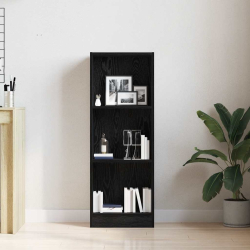 Regał biblioteczny Czarny Dąb 40x24x109 cm Drewno klejone