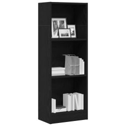 Regał biblioteczny Czarny Dąb 40x24x109 cm Drewno klejone