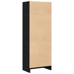 Regał biblioteczny Czarny Dąb 40x24x109 cm Drewno klejone