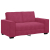 Sofa 2-osobowa, winna czerwień, 120 cm, tapicerowana aksamitem