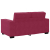 Sofa 2-osobowa, winna czerwień, 120 cm, tapicerowana aksamitem