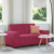 Sofa 2-osobowa, winna czerwień, 120 cm, tapicerowana aksamitem
