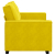 Sofa 2-osobowa, żółta, 120 cm, tapicerowana aksamitem