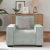 Sofa Fotel Jasnoszary 59 cm Aksamit