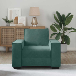 Sofa Fotel Ciemnozielony 59 cm Aksamit
