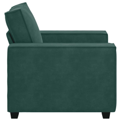 Sofa Fotel Ciemnozielony 59 cm Aksamit