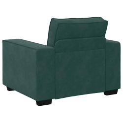 Sofa Fotel Ciemnozielony 59 cm Aksamit