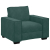 Sofa Fotel Ciemnozielony 59 cm Aksamit