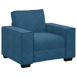 Sofa Fotel Niebieski 59 cm Aksamit
