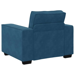 Sofa Fotel Niebieski 59 cm Aksamit