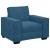 Sofa Fotel Niebieski 59 cm Aksamit