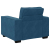 Sofa Fotel Niebieski 59 cm Aksamit