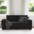 Sofa 2-osobowa, czarna, 140 cm, tapicerowana aksamitem