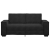 Sofa 2-osobowa, czarna, 140 cm, tapicerowana aksamitem